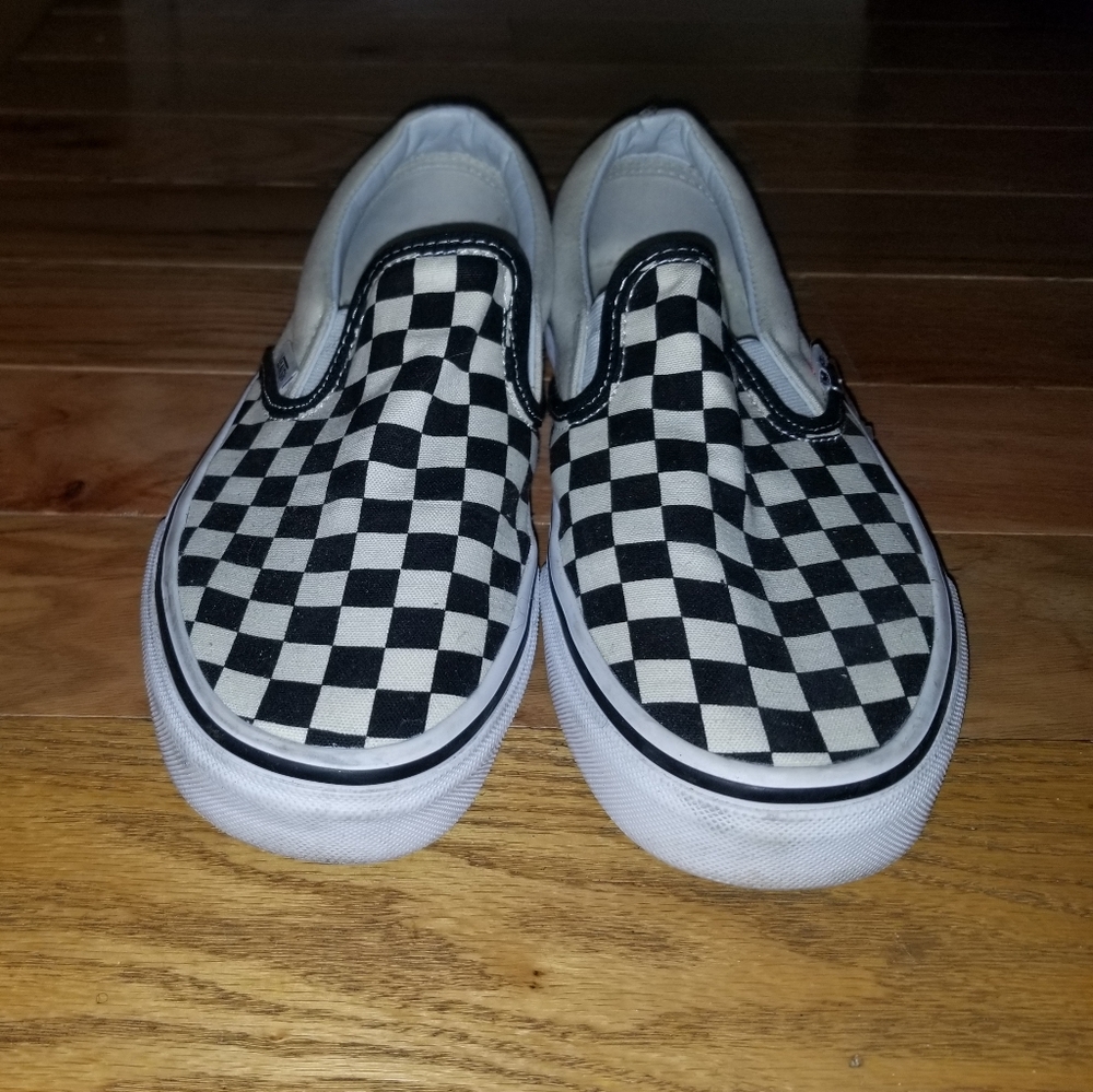 Checkerboard Slip-On Vans